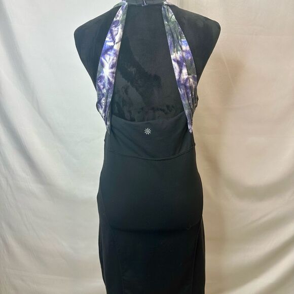 ATHLETA Floral Halter Shelf Bra Summer Sheath Dress Size M Petite - Picture 6 of 11